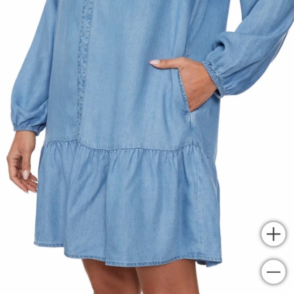 Buffalo Long Sleeve Dress Blue Size XL - Picture 4 of 13